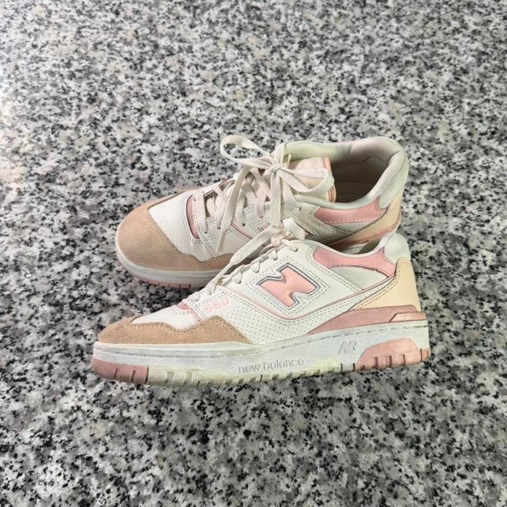New Balance Women's 550 Pink Sand Sneaker Shoe W7 BBW550WP